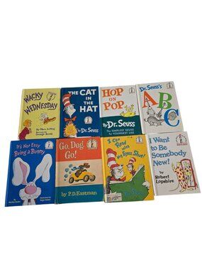 Dr Seuss Beginner Book Lot 8 Books Cat in the Hat Hop on Pop ABC Go Dog Go